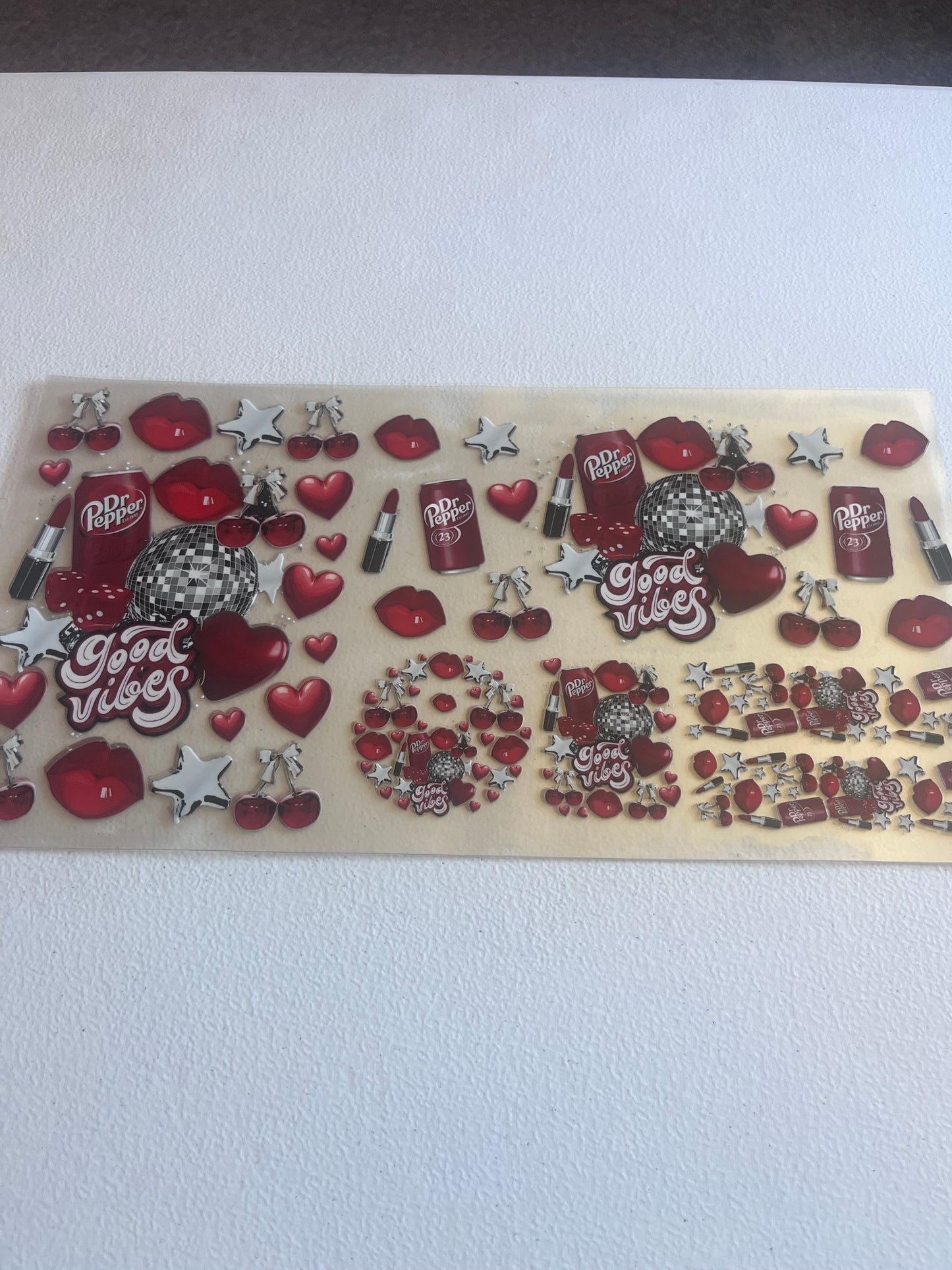 Good Vibes Dr. Pepper 6 In 1 UV DTF Wrap