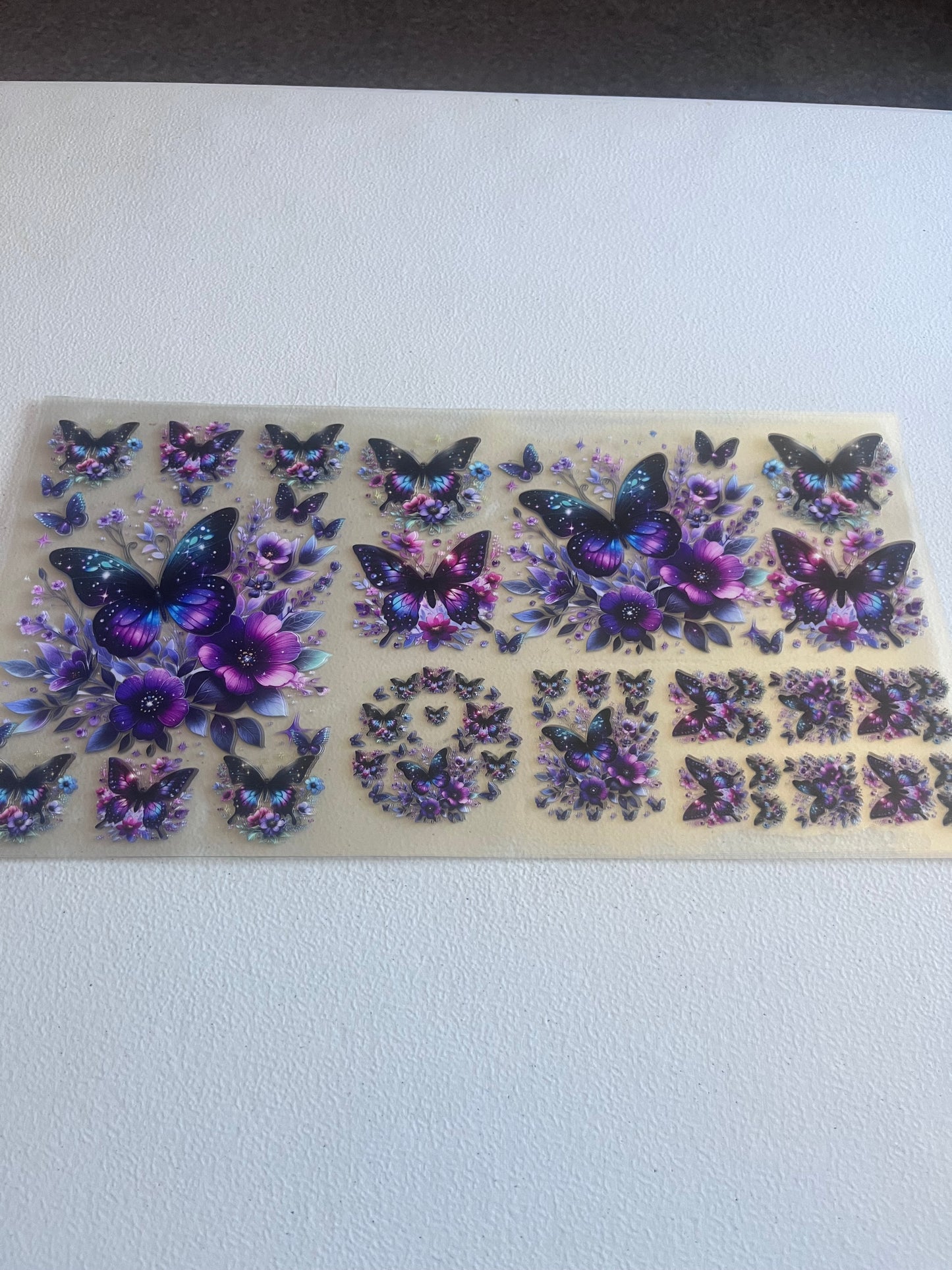 Glossy Butterflys 6 In 1 UV DTF Wrap
