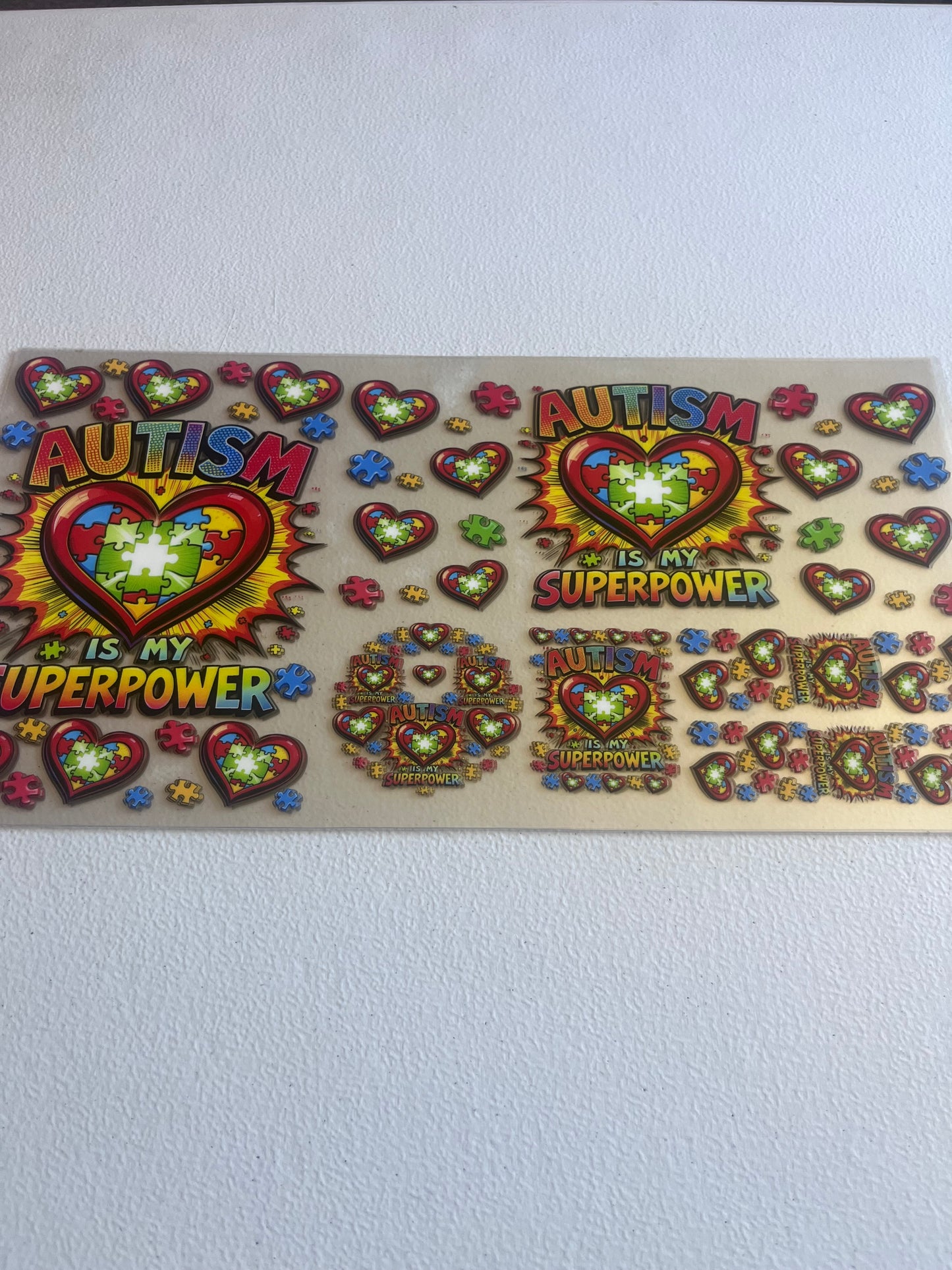 Autism Is My Superpower 6 In 1 UV DTF Wrap