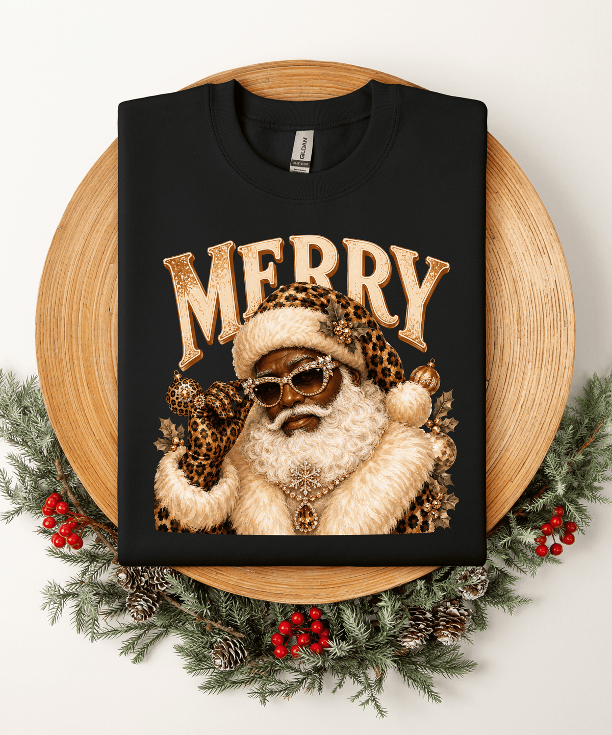 Black Santa Adult DTF Transfer (11 inch)