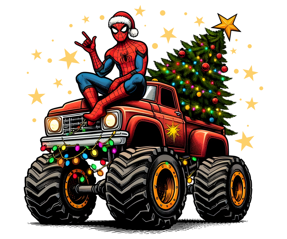 Super Hero Monster Truck Youth DTF Transfer (9 inch)