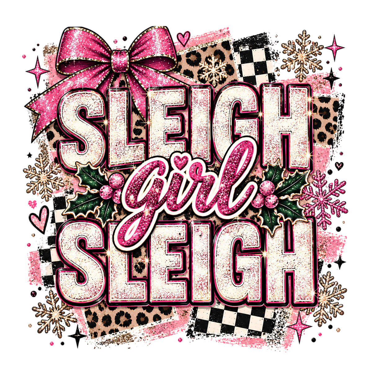 Sleigh Girl Sleigh Adult DTF Transfer (11 inch)