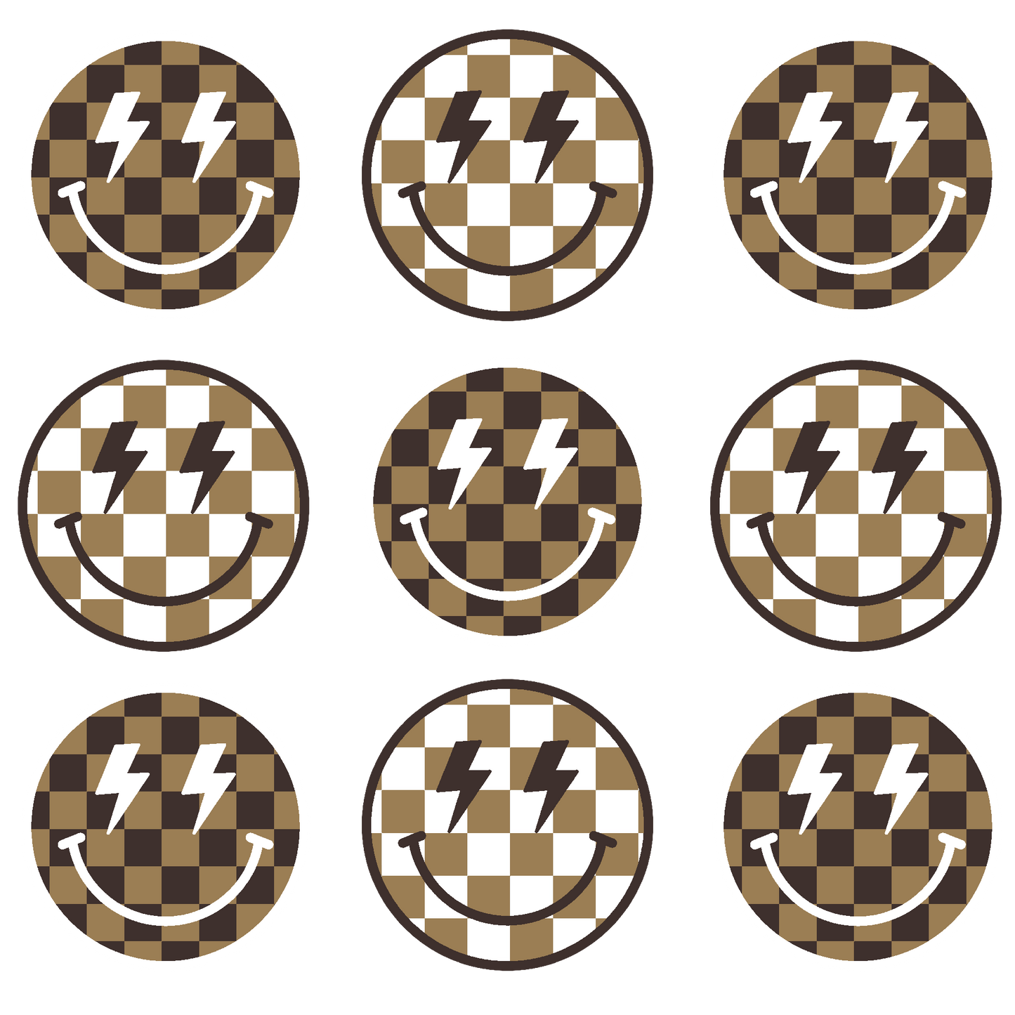 Boujee Smileys Adult DTF Transfer (11 inch)