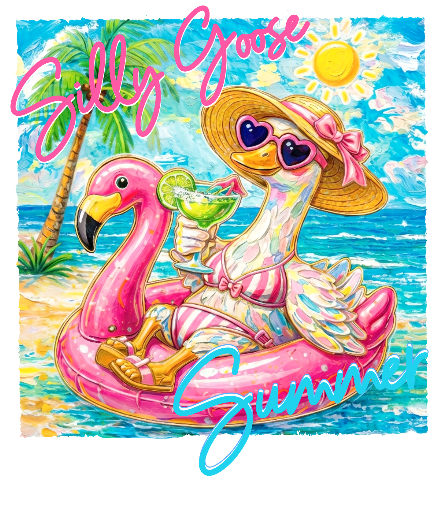 Silly Goose Summer Adult DTF Transfer (11 inch)
