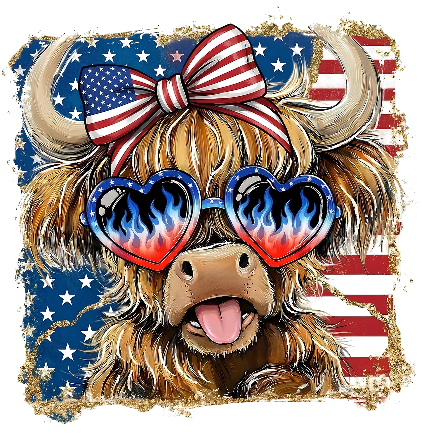 Usa Cow Adult DTF Transfer (11 inch)