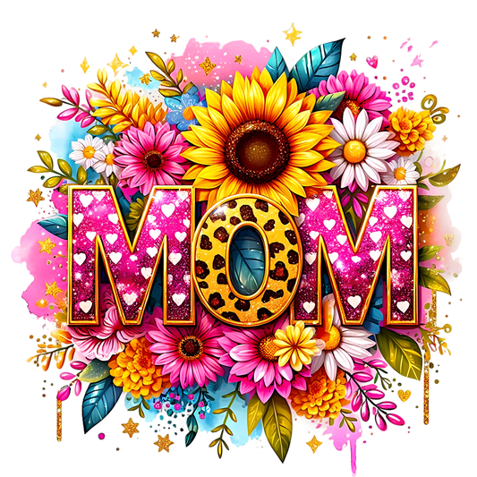Floral Mom Adult DTF Transfer (11 inch)