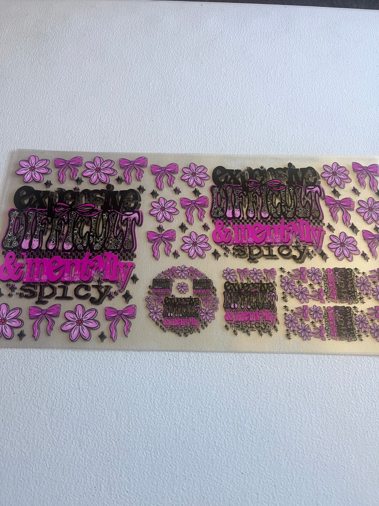 Expensive Difficult and Mentally Spicy 6 In 1 UV DTF Wrap