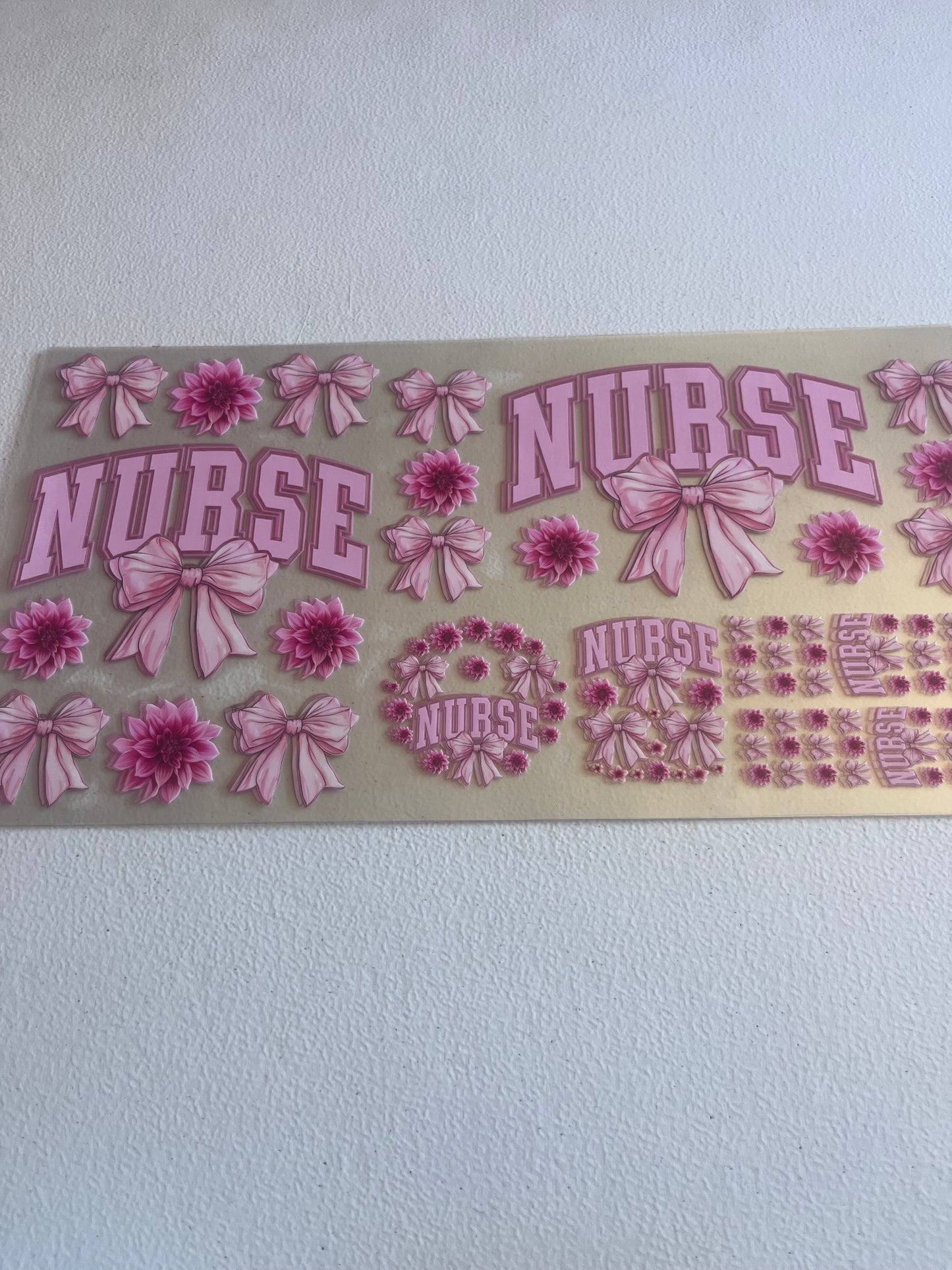 Nurse Bow 6 In 1 UV DTF Wrap