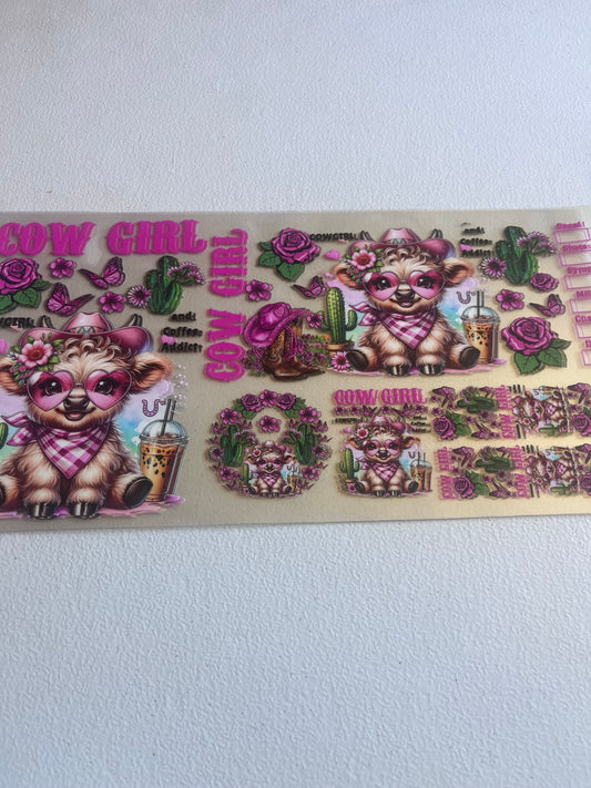 Cow Girl 6 In 1 UV DTF Wrap