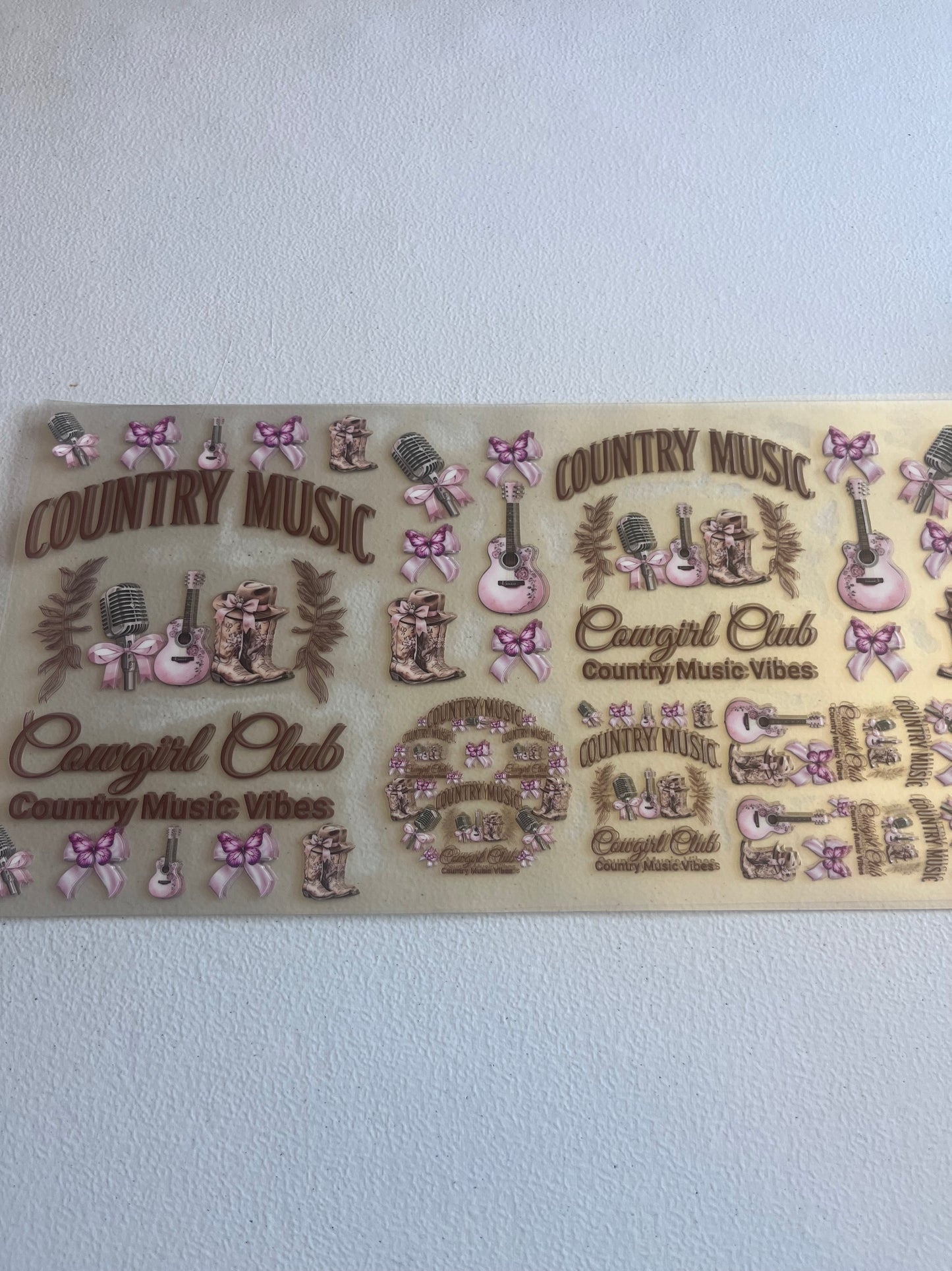 Country Music 6 In 1 UV DTF Wrap