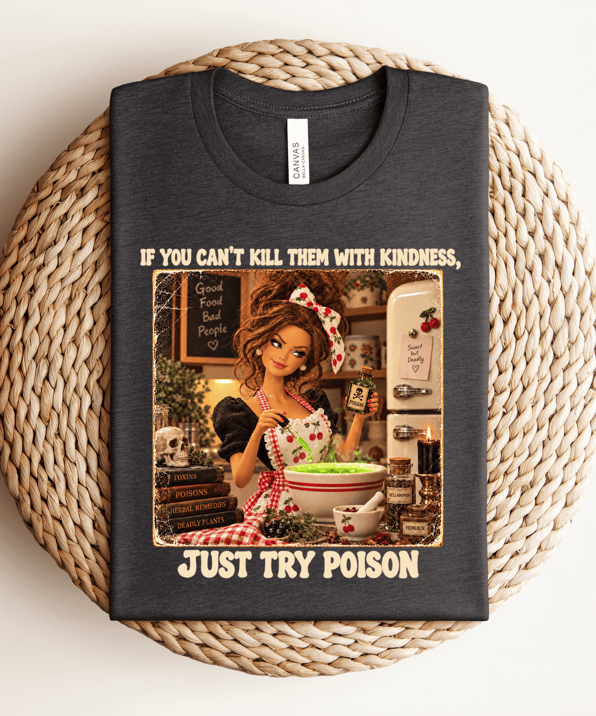 Just Try Poison Adult DTF Transfer (11 inch) Tan Words