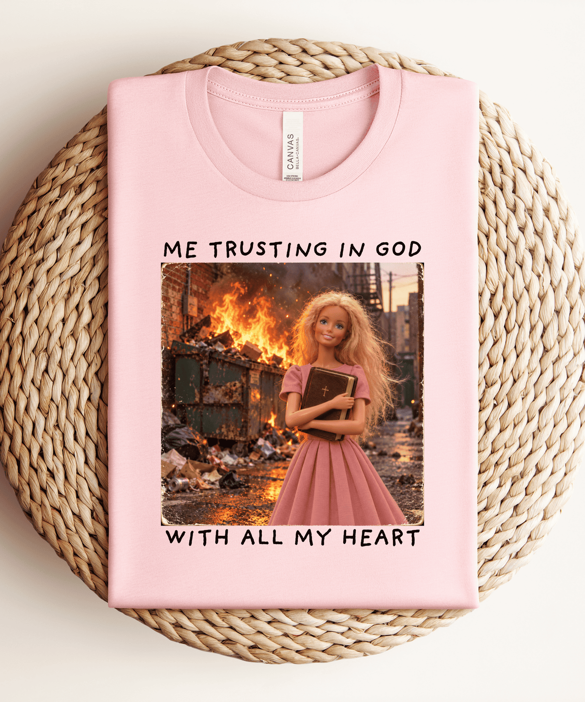 Me Trusting in God with All My Heart Barbie Adult DTF Transfer (11 inch)