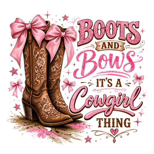 Boots and Bows Adult DTF Transfer (11 inch)