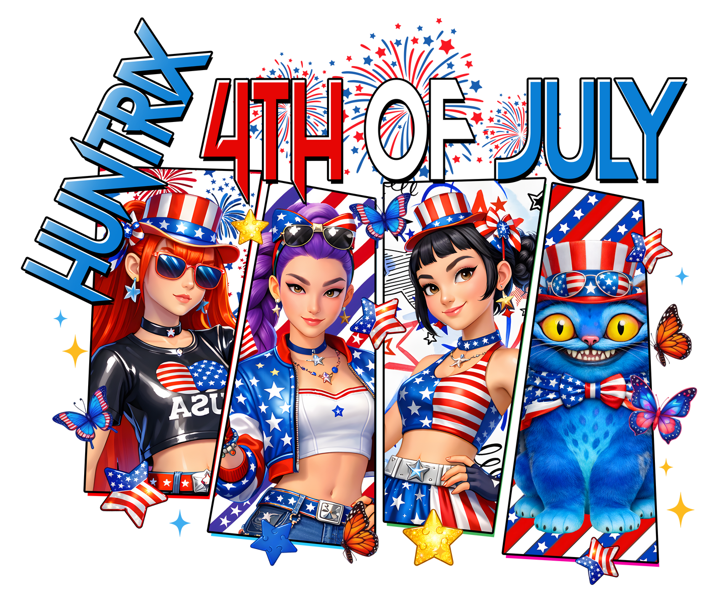 4th Of July K-Pop Youth DTF Transfer (11 inch)
