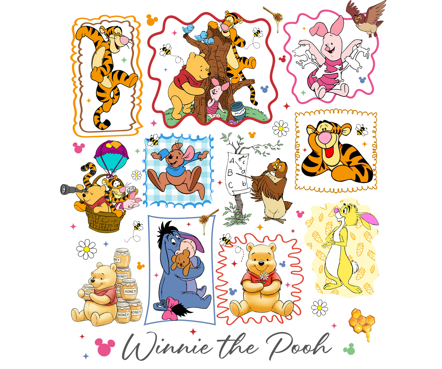 Honey Bear and Friends Adult DTF Transfer (11 inch)