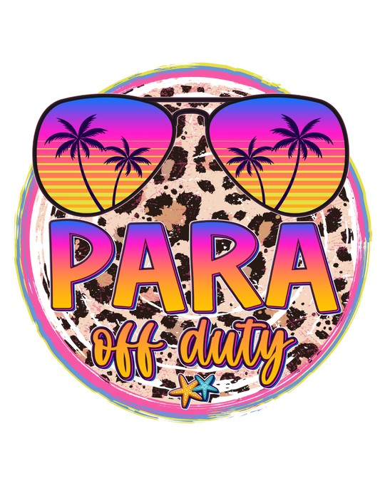 Para Off Duty Adult DTF Transfer (11 inch)