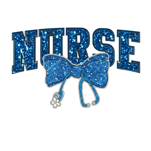 Nurse Bow Adult DTF Transfer (11 inch)