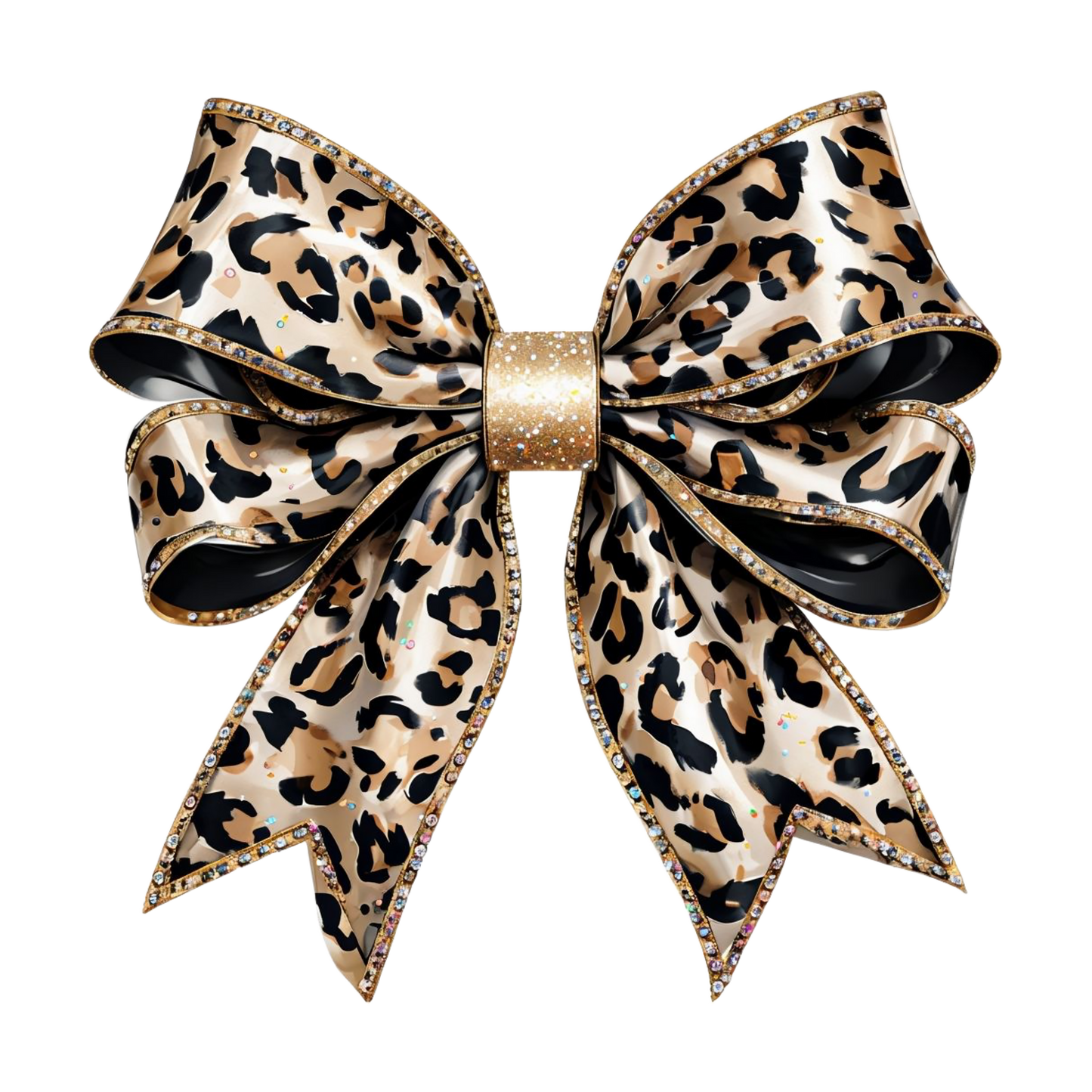 Shiny Leopard Bow Adult DTF Transfer (11 inch)
