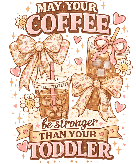 Coffee Stronger Than Your Toddler Adult DTF Transfer (11 inch)