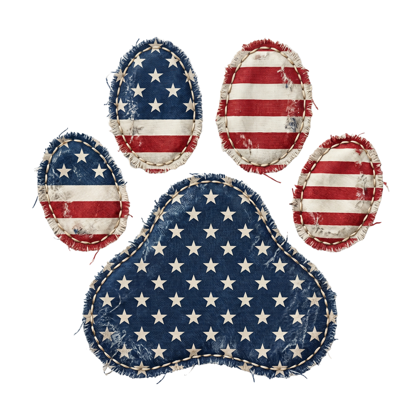 Faux Patchwork Dog Adult DTF Transfer (11 inch)