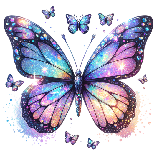 Iridescent Butterfly Adult DTF Transfer (11 inch)