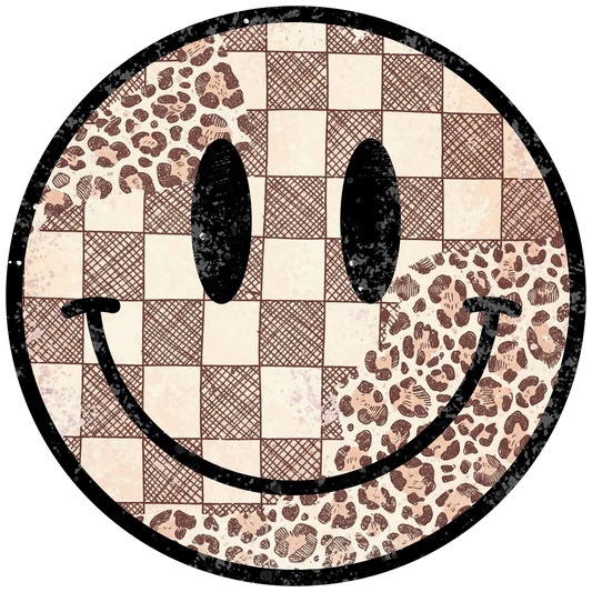 Leopard Smiley Adult DTF Transfer (11 inch)